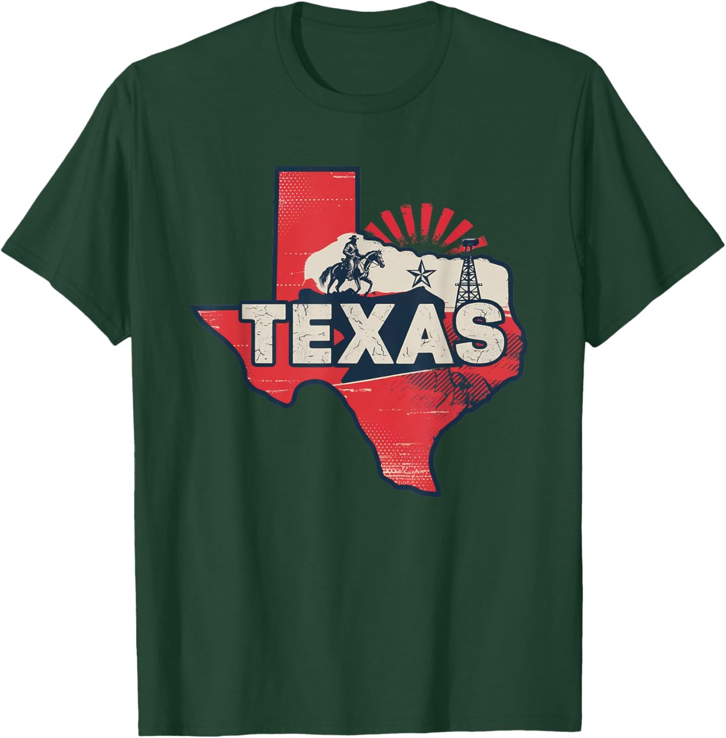 Texas State of Texas Retro Texas T-Shirt - T-Shirt | Forest