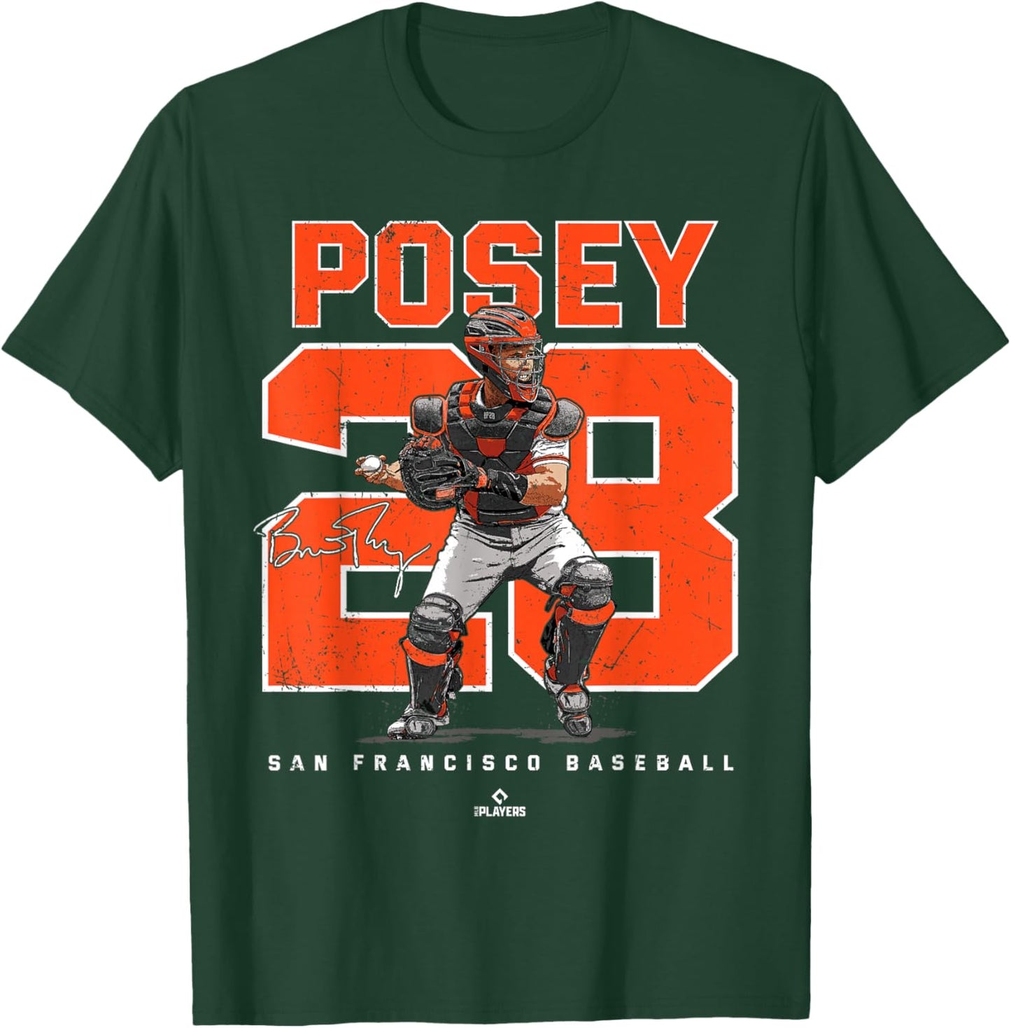 Number and Portrait Buster Posey San Francisco MLBPA T-Shirt - T-Shirt | Forest
