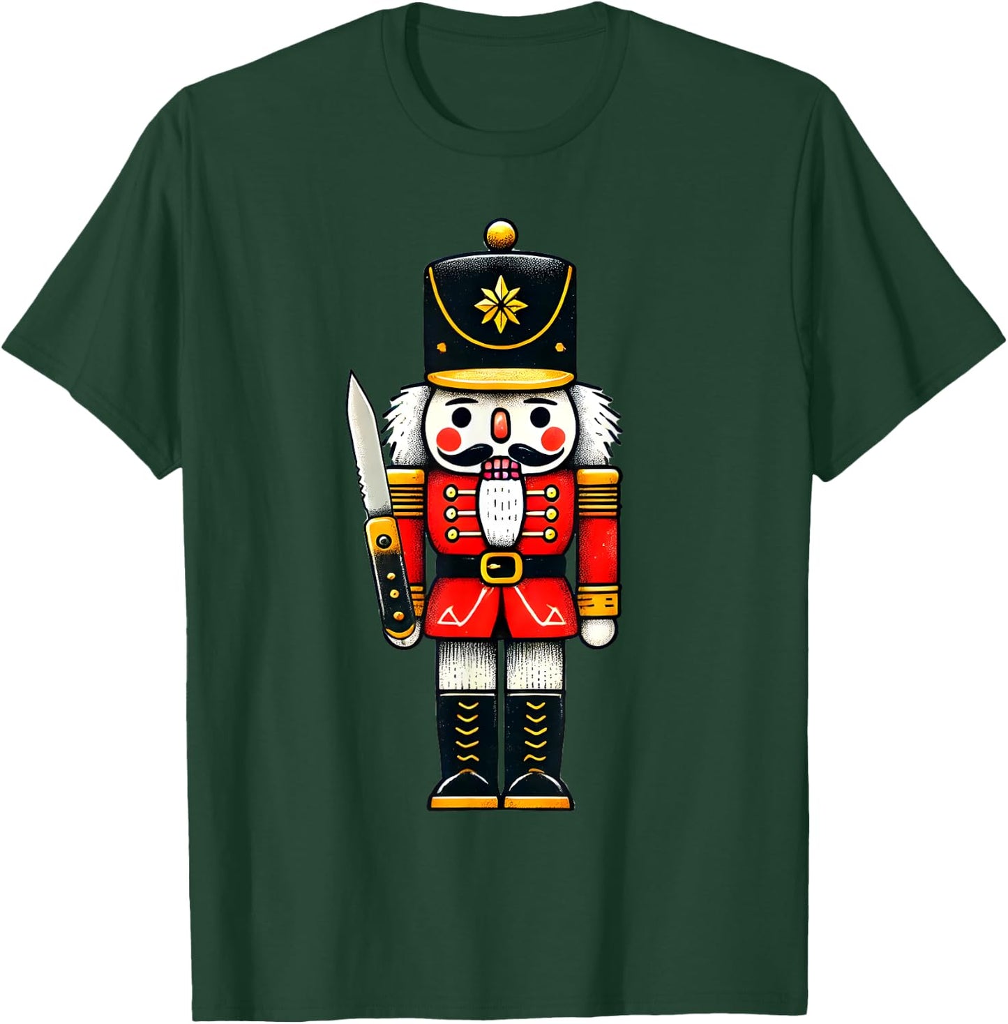 Cute Funny Christmas Happy Holiday Pajama Gift -Adults Winter Black Short Sleeve Small Classic Fit Pajama Shirt Holiday-Themed T-Shirt - T-Shirt | Forest