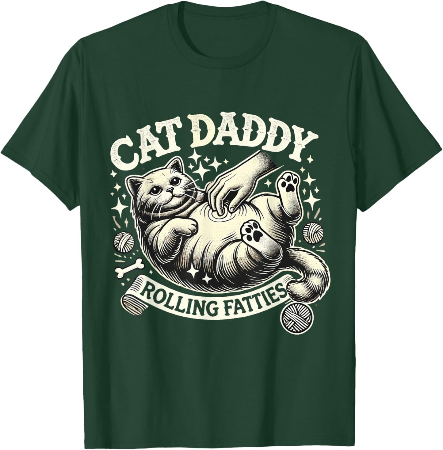 Rolling Fatties Cat Funny Cute Cat Lover Kitten Owner Kitty T-Shirt - T-Shirt | Forest