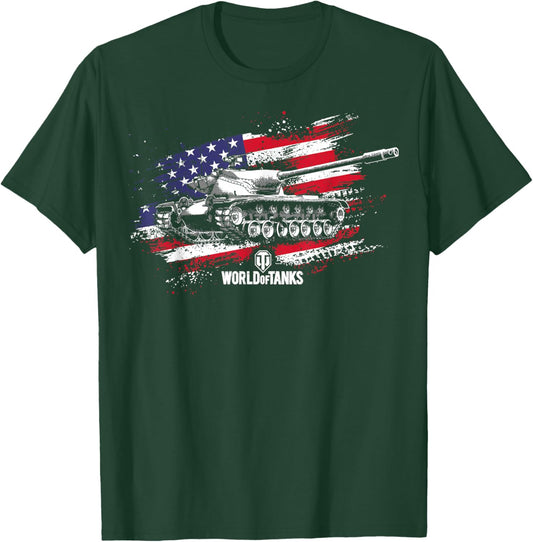 World of Tanks Red, White, and Blue...and a T57 Heavy Tank! T-Shirt - T-Shirt | Forest