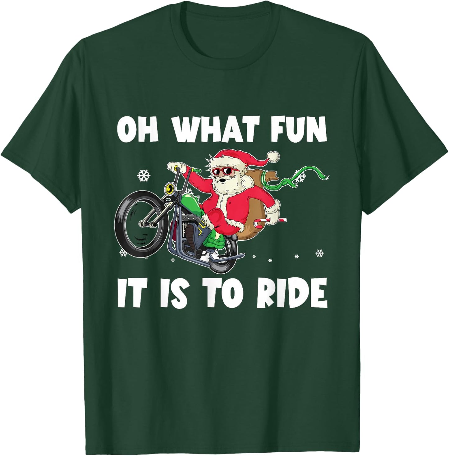 Christmas Biker Santa Motorcycle Christmas is coming T-Shirt - T-Shirt | Forest