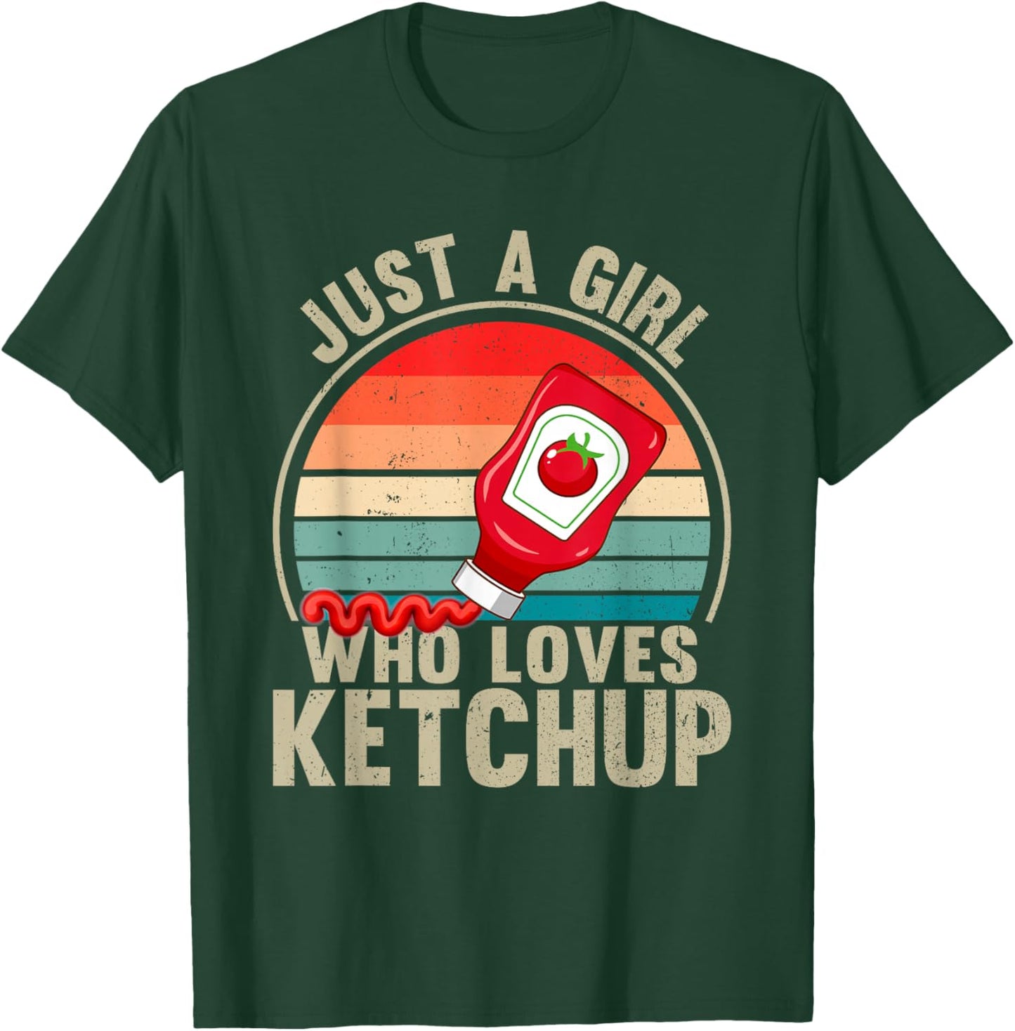 Vintage Girl Ketchup Women Catsup Condiment Lovers T-Shirt - T-Shirt | Forest