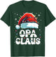Groovy Opa Claus Christmas Lights Funny Family Xmas Pajama T-Shirt - T-Shirt | Forest
