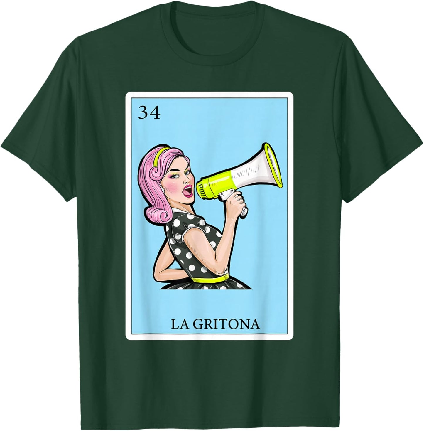 La Gritona Gifts Spanish-Mexican Bingo Card Latinas T-Shirt - T-Shirt | Forest