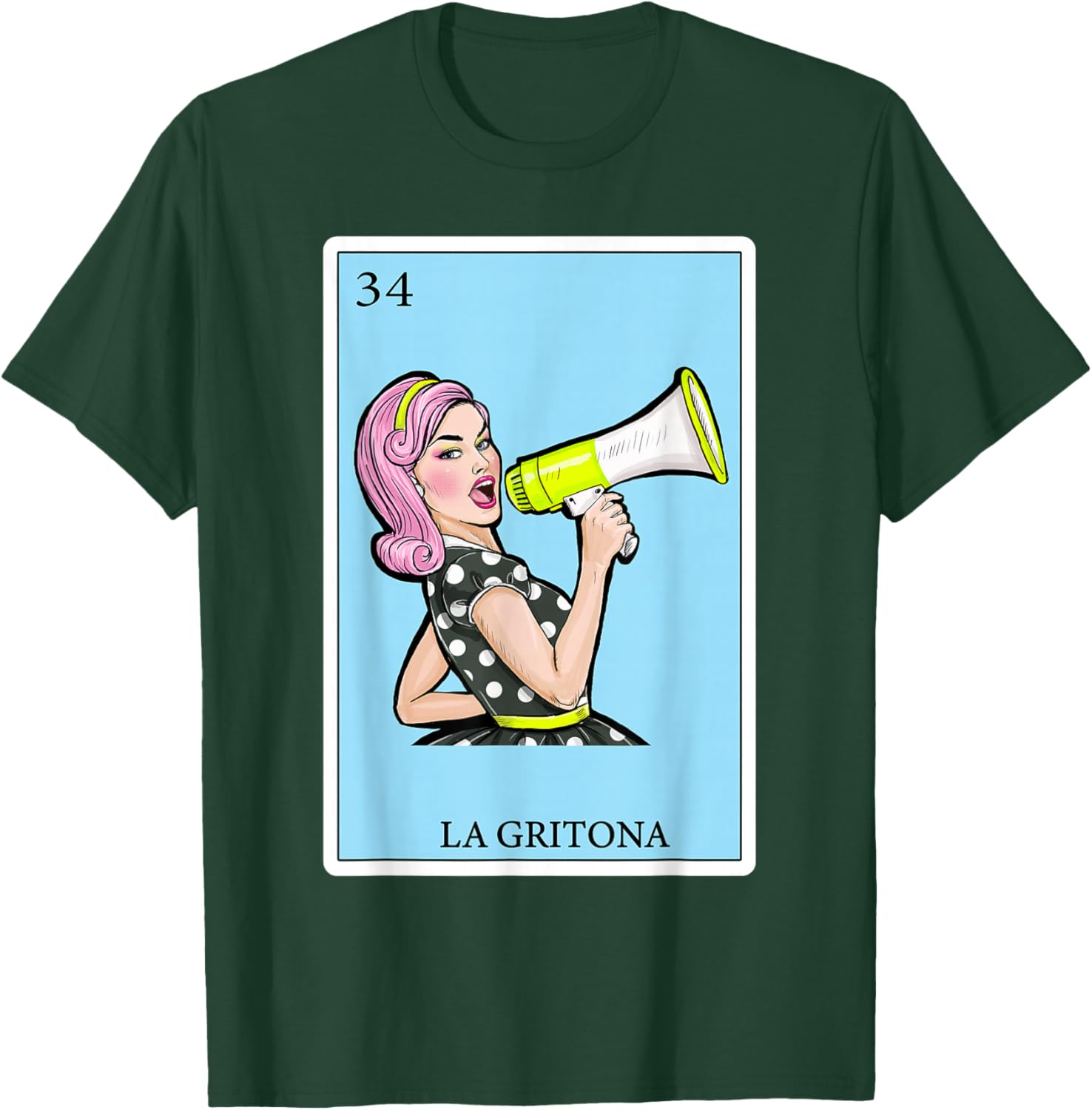 La Gritona Gifts Spanish-Mexican Bingo Card Latinas T-Shirt - T-Shirt | Forest