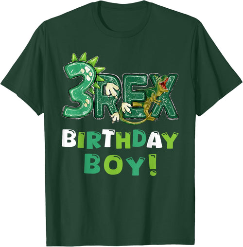 Three Rex 3rd Birthday Third Dinosaur 3 Year Old