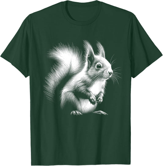 Squirrel Lover Art Design T-Shirt - T-Shirt | Forest