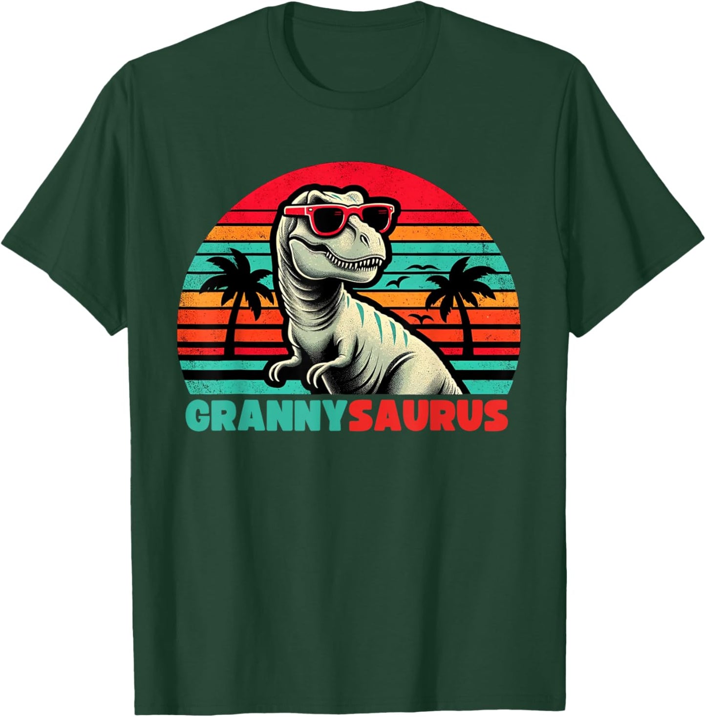 Grannysaurus Funny T Rex Granny Saurus Dinosaur Family T-Shirt - T-Shirt | Forest