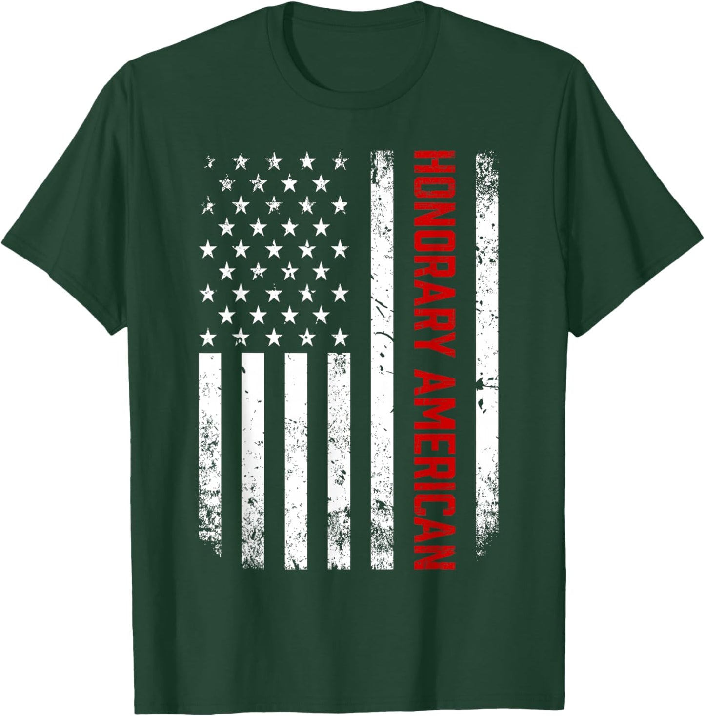 Honorary American US Flag 4th Of July American By Marriage T-Shirt - T-Shirt | Forest