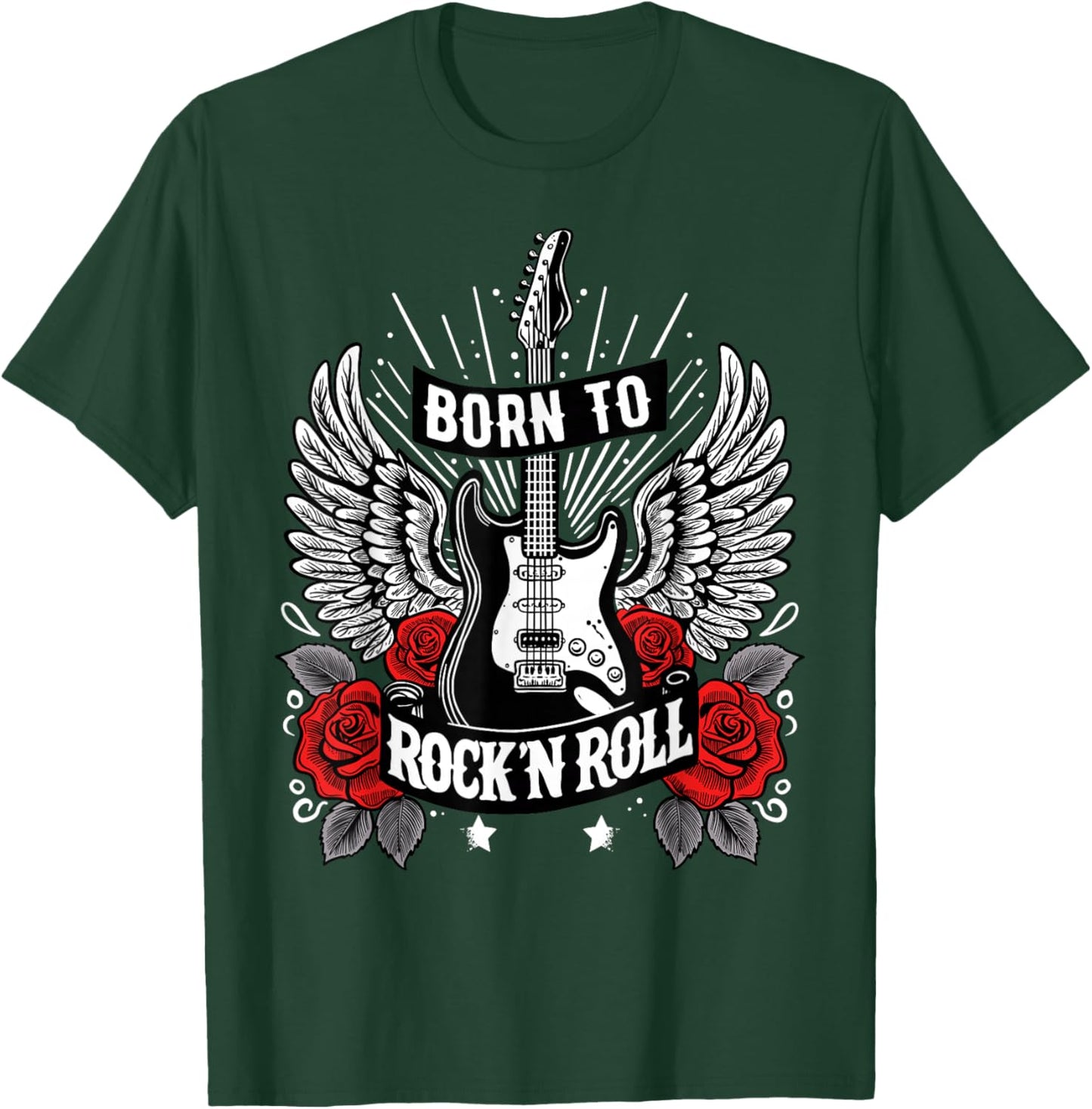 Born To Rock Lets Rock Vintage-Retro-Rock&Roll-Rockkonzert T-Shirt - T-Shirt | Forest