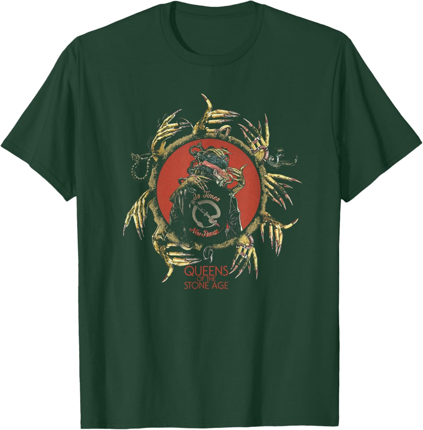 Official Queens of The Stone Age Hands in Times T-Shirt - T-Shirt | Forest