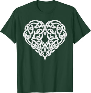Celtic Knot Heart Symbol Tattoo Style Irish Tribal Art T-Shirt - T-Shirt | Forest