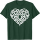 Celtic Knot Heart Symbol Tattoo Style Irish Tribal Art T-Shirt - T-Shirt | Forest