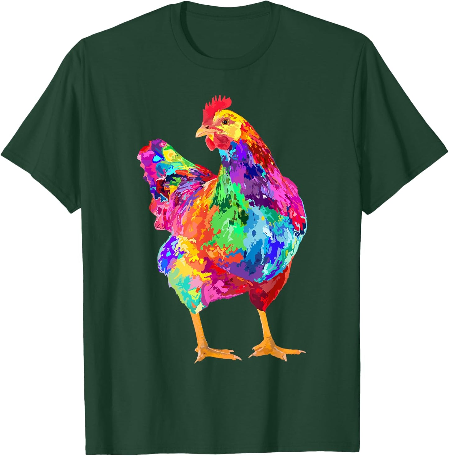 Chicken Lover Gifts Chicken Colorful Cool Hen T-Shirt - T-Shirt | Forest