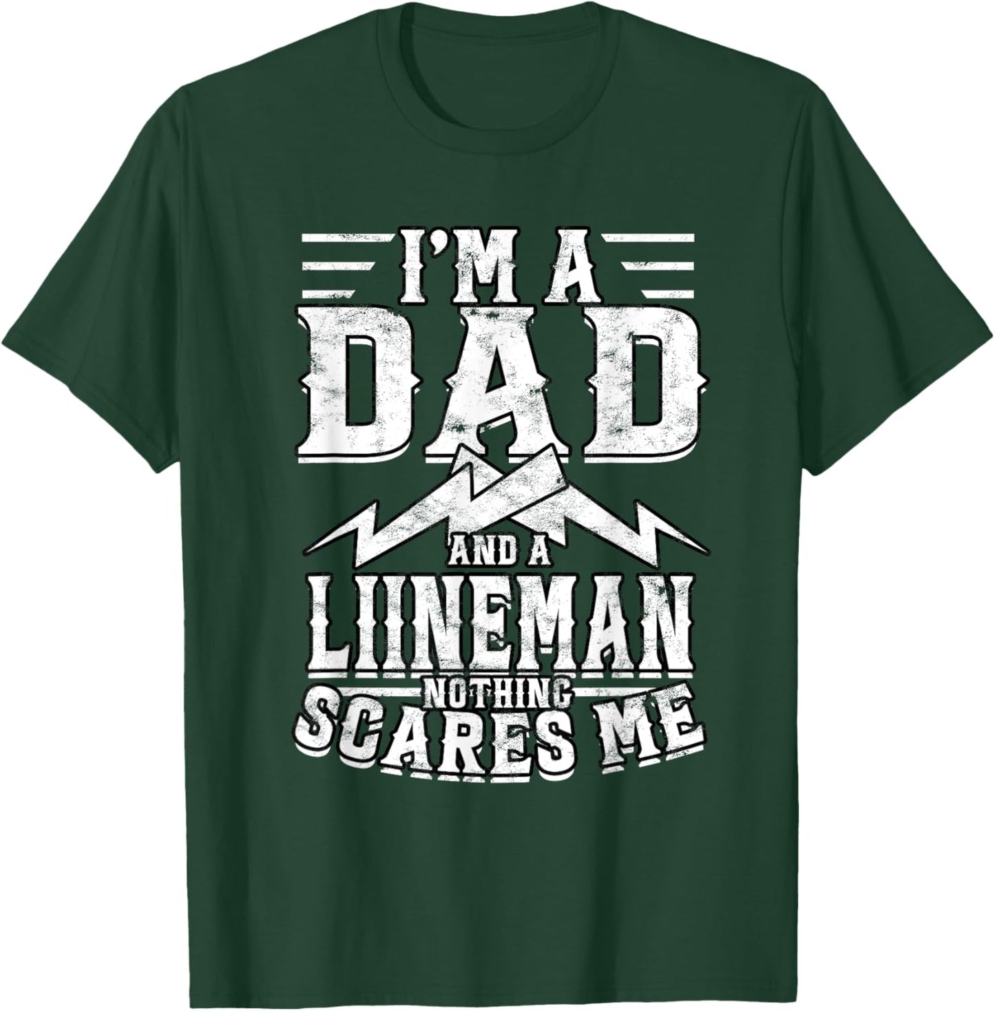 Line Worker Linesman Power Line Worker Electrical Lineman T-Shirt - T-Shirt | Forest
