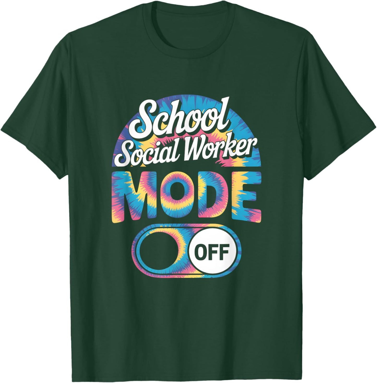Tie Dye Last Day of School Social Worker Appreciation T-Shirt - T-Shirt | Forest