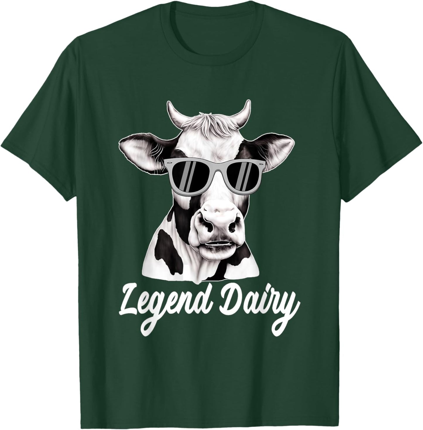 Legend Dairy Farmer Cow Dairy Cow Farmer Dairy Farming T-Shirt - T-Shirt | Forest