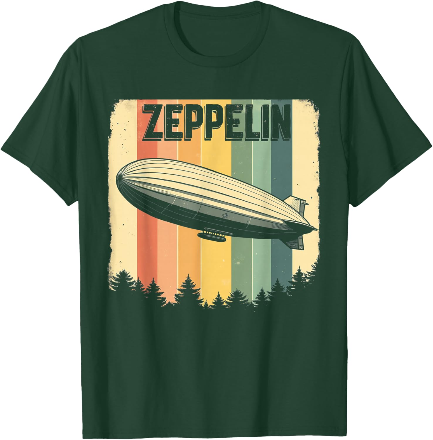 Zeppelin t Shirt Zepelin Vintage 70s 80s Dirigible Airship T-Shirt - T-Shirt | Forest
