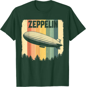 Zeppelin t Shirt Zepelin Vintage 70s 80s Dirigible Airship T-Shirt - T-Shirt | Forest