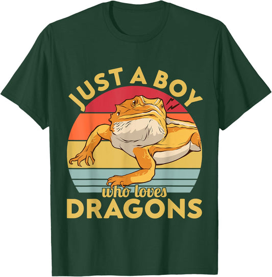 Just a Boy who loves Bearded Dragons T-Shirt - T-Shirt | Forest