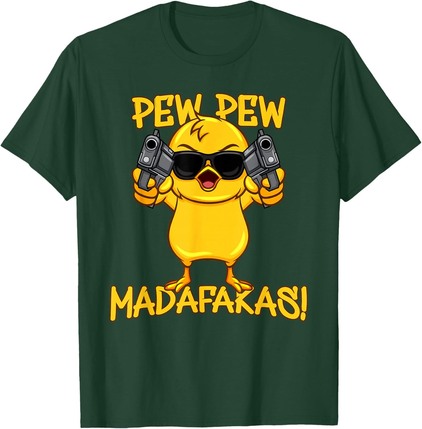 Funny Chicken Rooster Gun Farmer Saying T-Shirt - T-Shirt | Forest