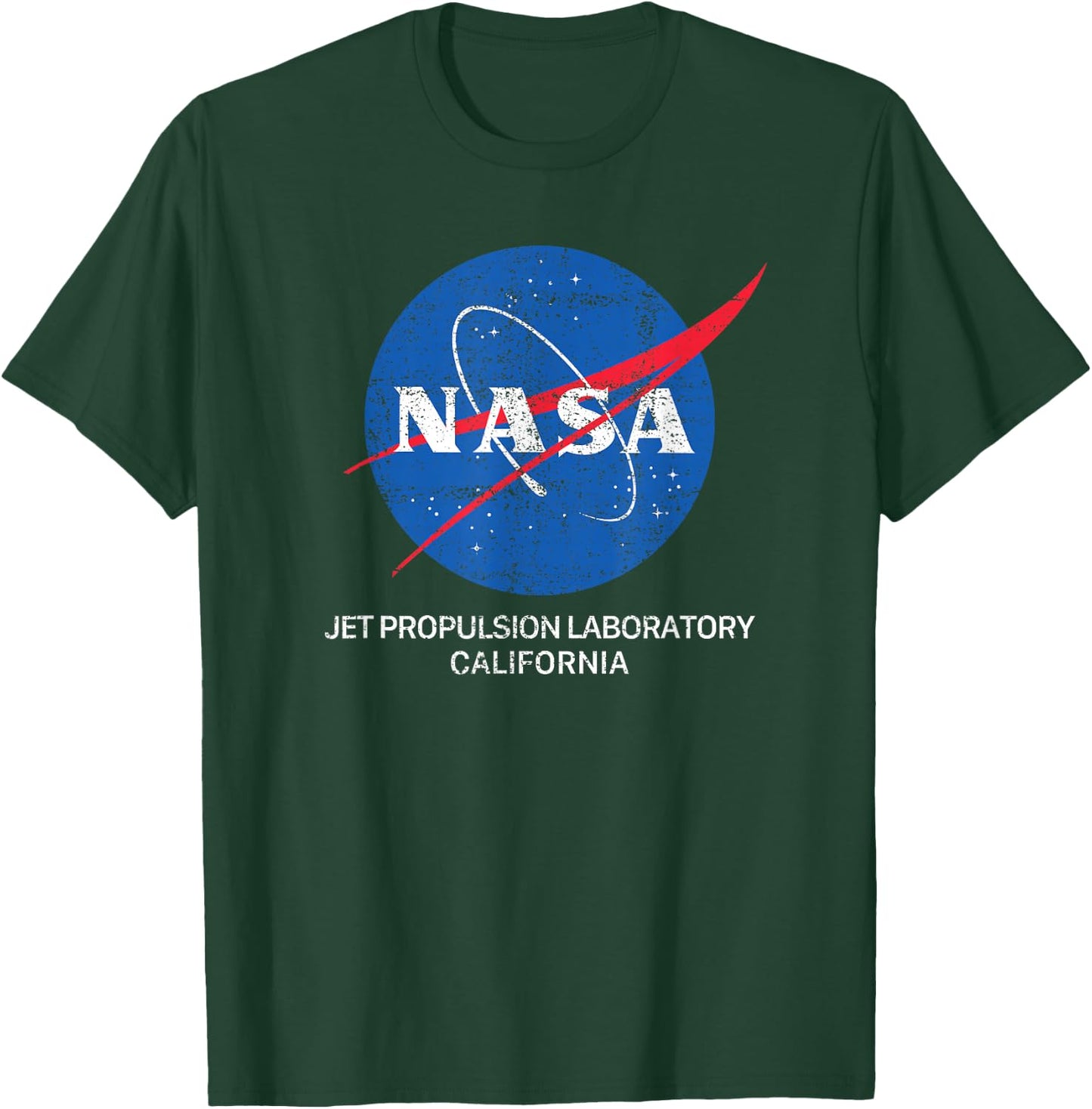 JPL - Jet Propulsion Laboratory (distressed) - NASA Space T-Shirt - T-Shirt | Forest