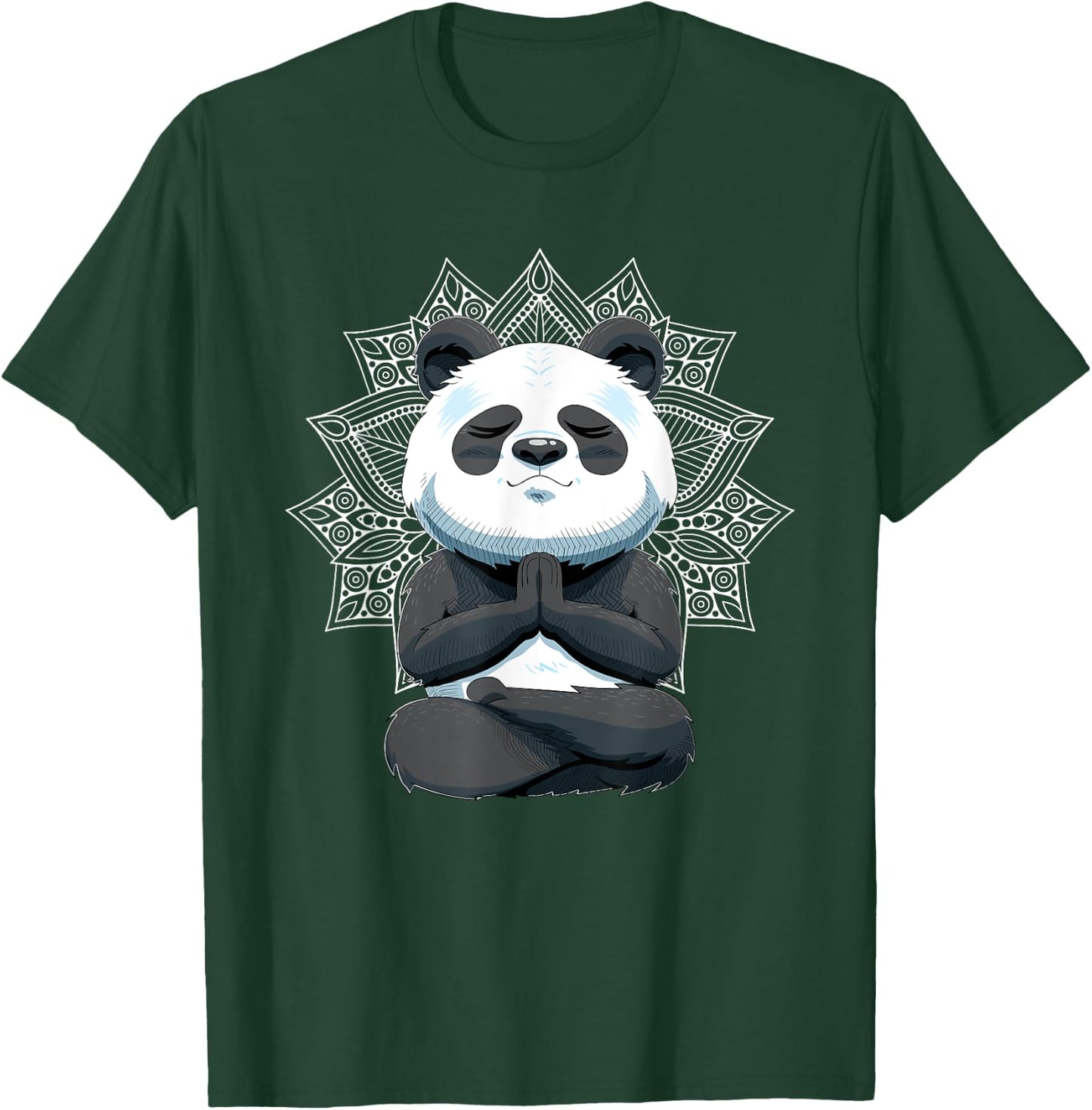 Meditating Panda Bear Yoga Pose T-Shirt - T-Shirt | Forest