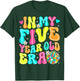In My Five Year Old Era Girl Boy 5th Birthday 5 Year Old T-Shirt - T-Shirt | Forest