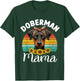 Vintage Doberman Pinscher Mama Retro Dog Lovers Mother's Day T-Shirt - T-Shirt | Forest