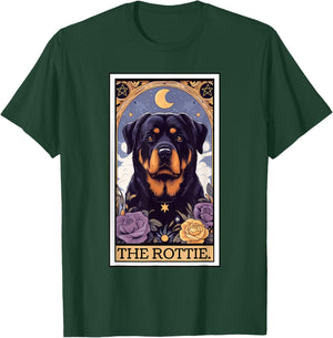 Rottweiler Tarot Card Women Men Kids Rottie Mom Rottie Dad T-Shirt - T-Shirt | Forest