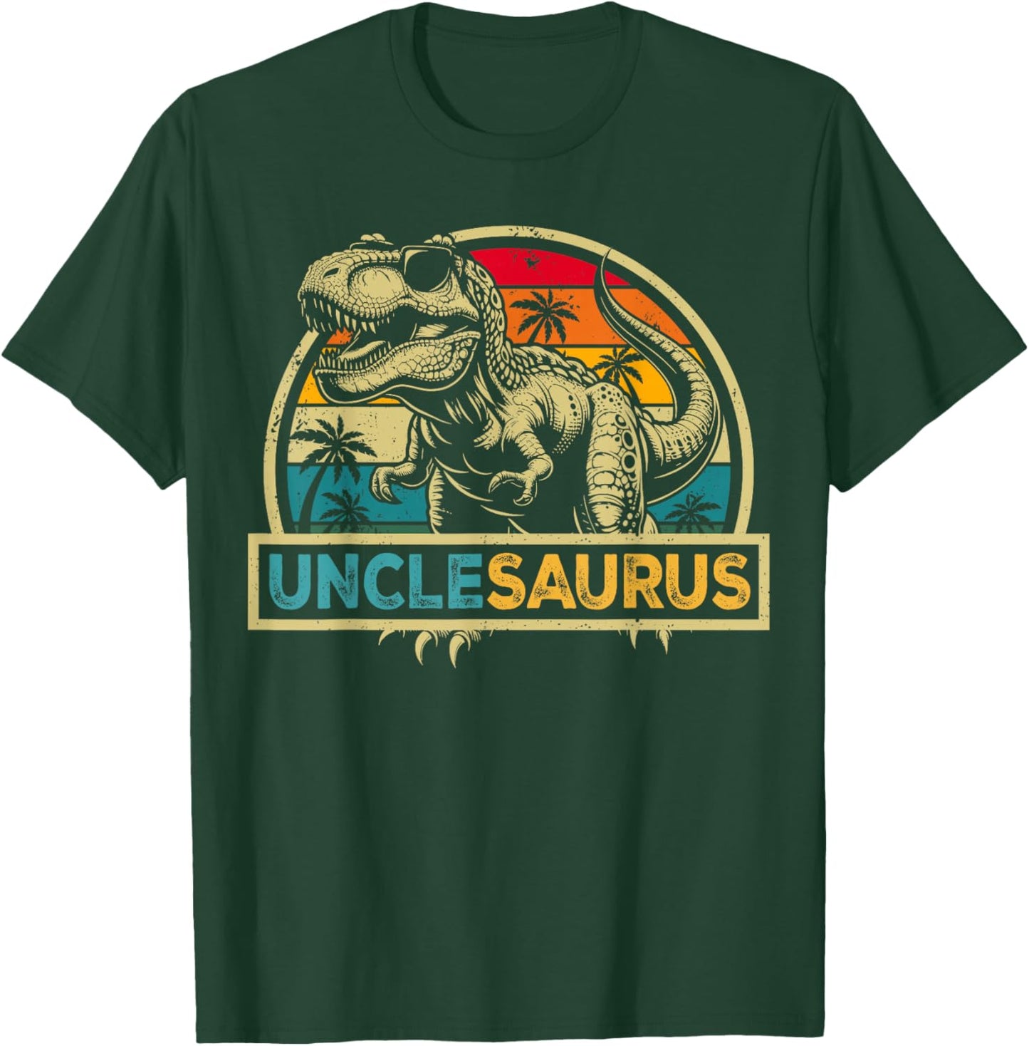 Unclesaurus T Rex Dinosaur Uncle Saurus Family Matching T-Shirt - T-Shirt | Forest