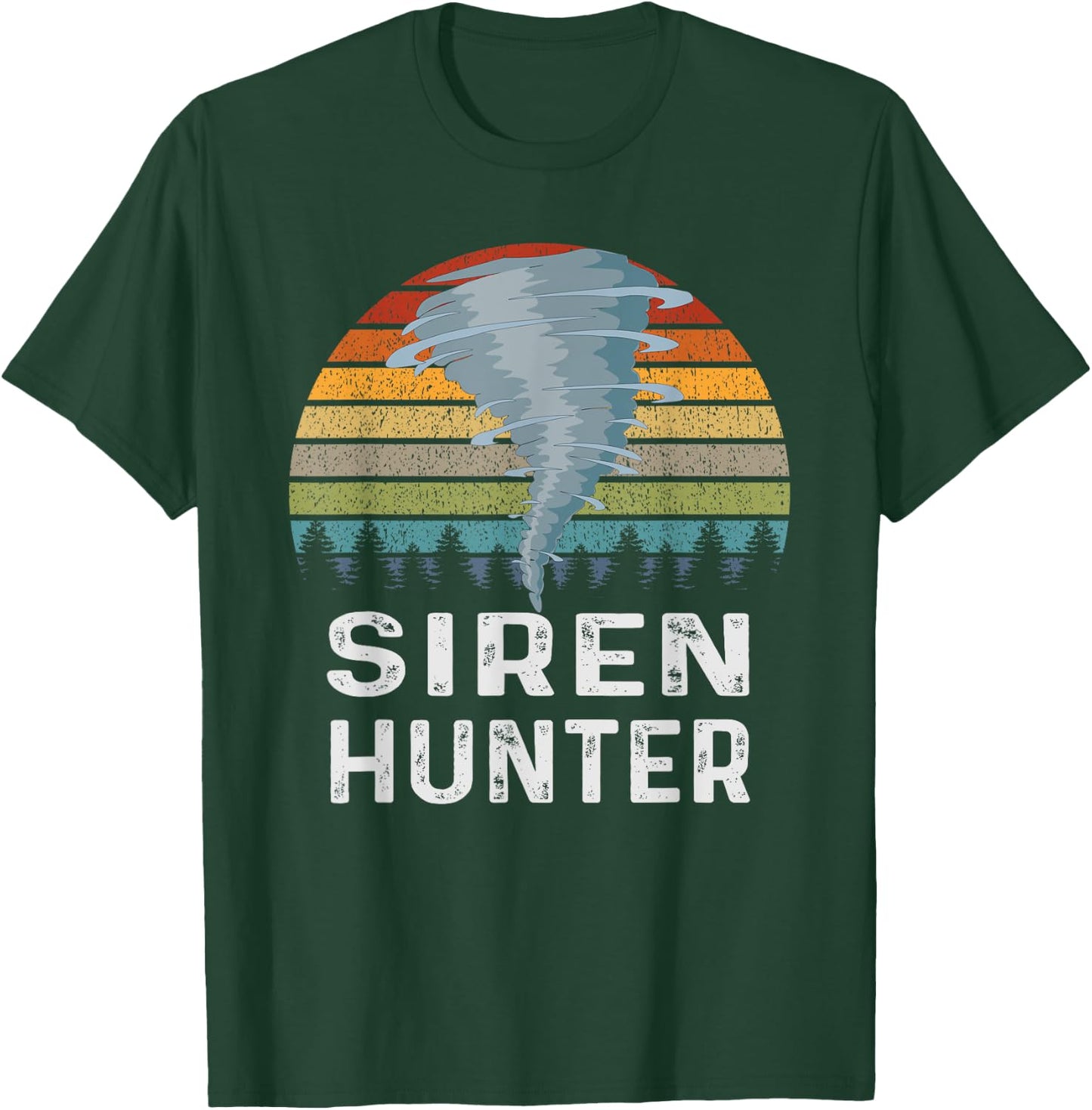 Siren Hunter Retro Tornado Chaser T-Shirt - T-Shirt | Forest