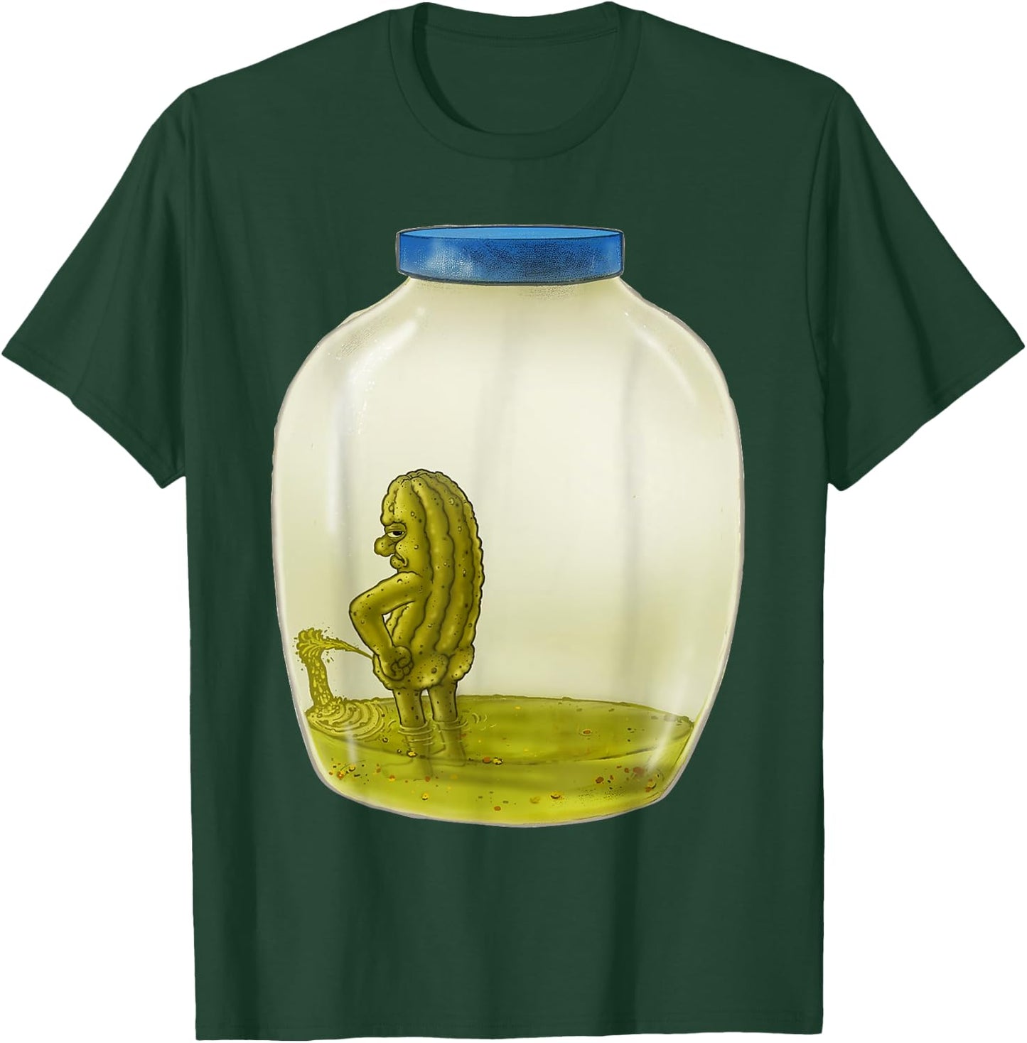 Signed Fine Art - Piss and Vinegar - Funny Grumpy Pickle Pee T-Shirt - T-Shirt | Forest