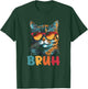 Funny Meme Saying Bruh with Cat Greetings Teens Boys Men T-Shirt - T-Shirt | Forest