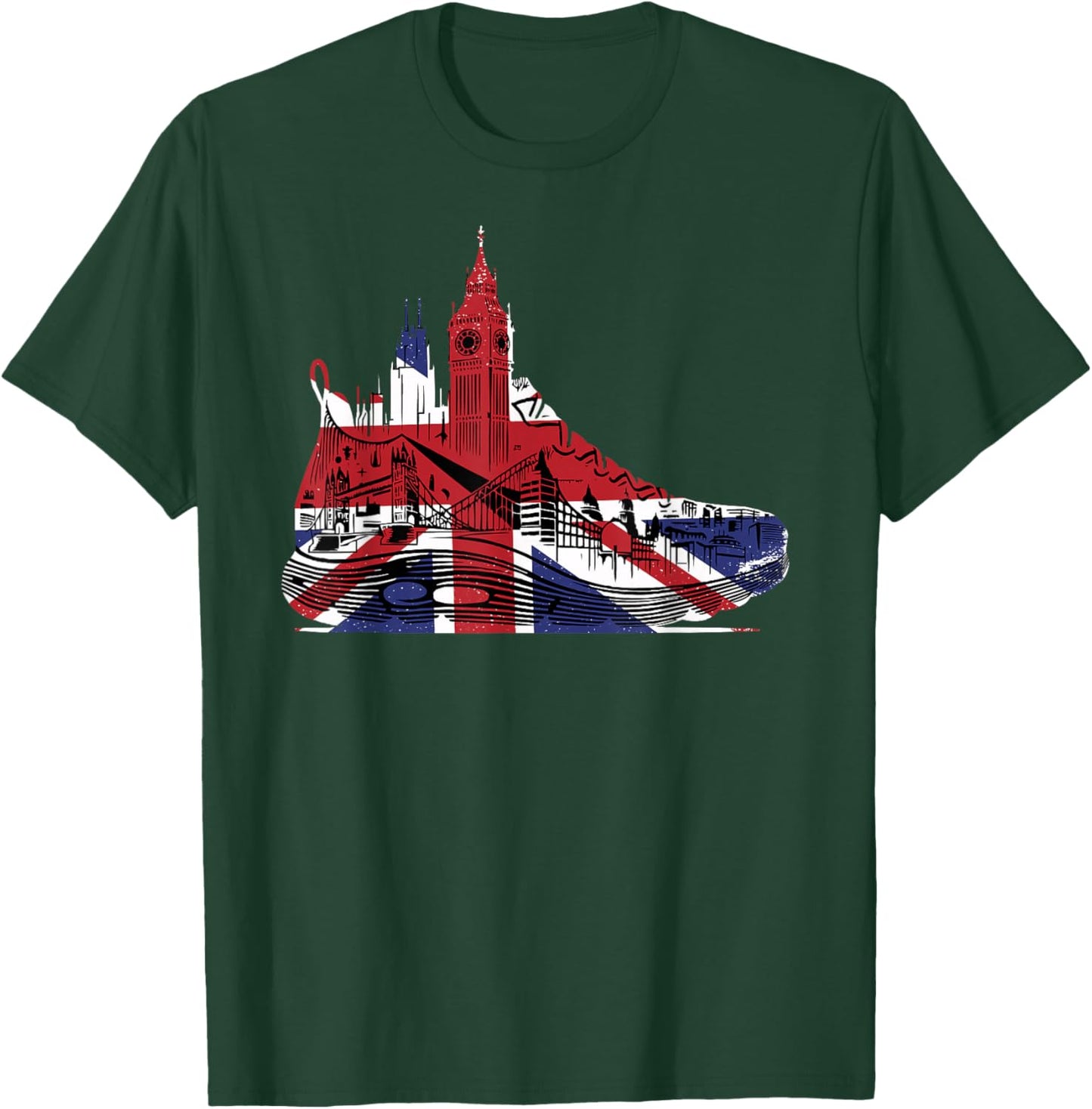 London Running Marathons Runner Marathoner Runner Run Jogger T-Shirt - T-Shirt | Forest