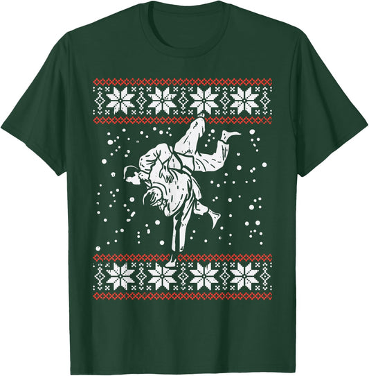 Brazilian Jiu Jitsu Judo Throw Christmas Martial Arts Gift T-Shirt - T-Shirt | Forest