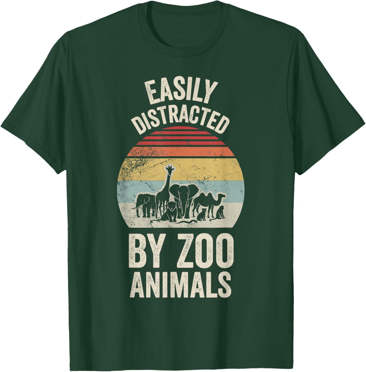 Easily Distracted By Zoo Animals Fun T-Shirt - T-Shirt | Forest