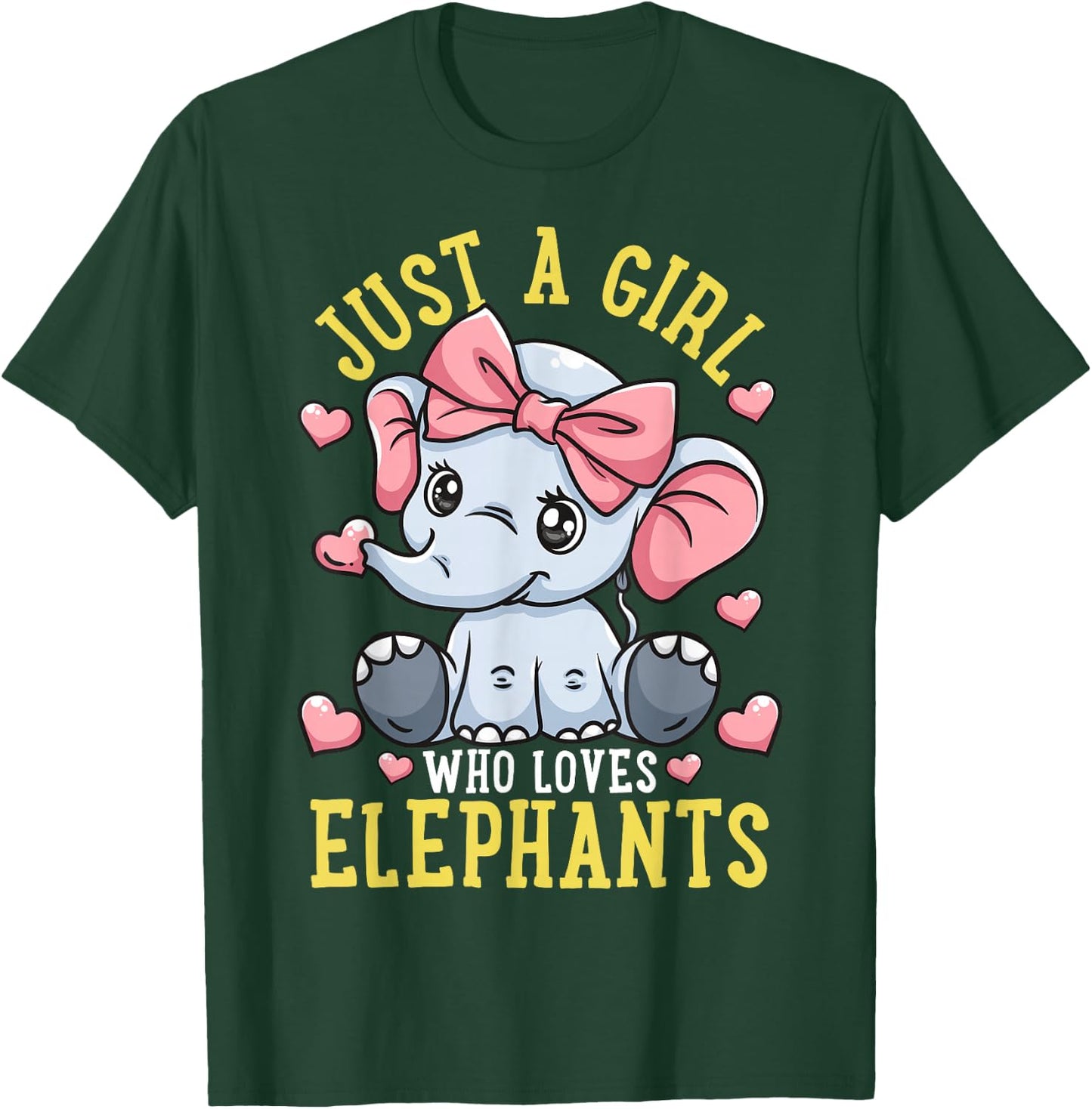 Elephant Lover Gift Just a Girl Who Loves Elephants T-Shirt - T-Shirt | Forest