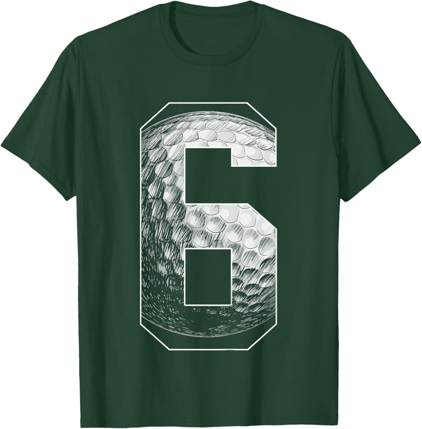 Kids 6th Birthday Boy Golf Player Golf 6 Years Old T-Shirt - T-Shirt | Forest