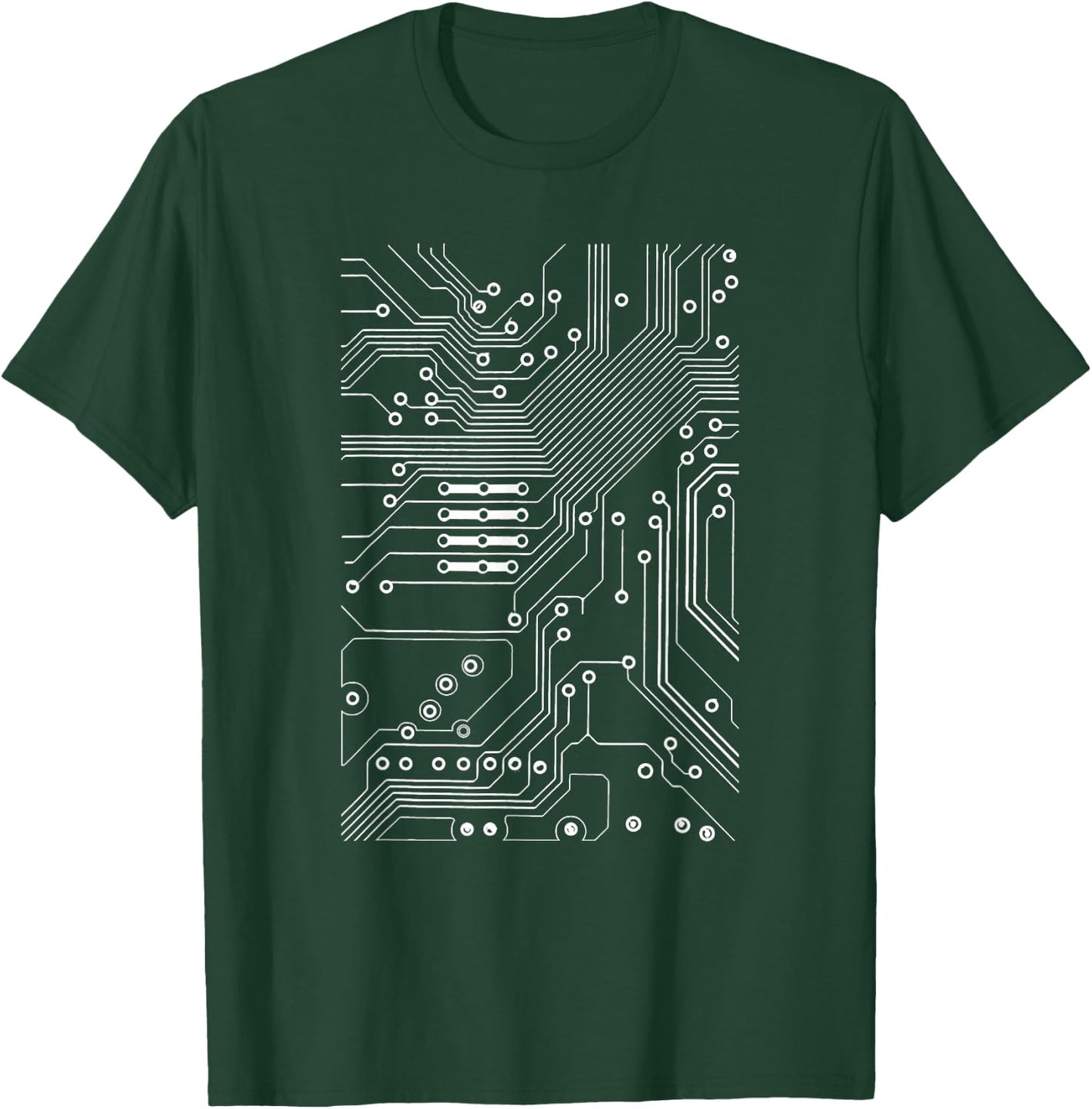 White Circuit Board Mother Board Computer Programmer Gift T-Shirt - T-Shirt | Forest