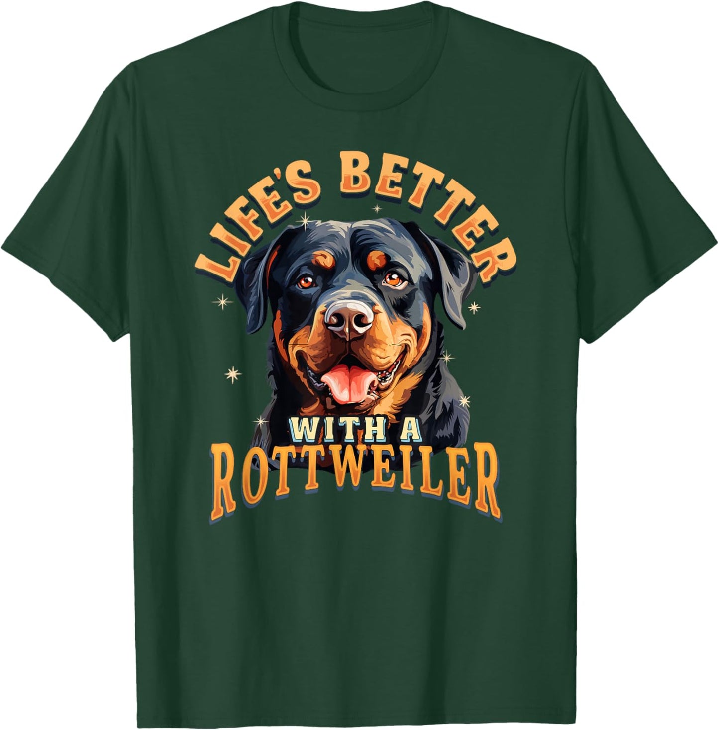 Rottweiler Dog Rott Mom Puppy Rottie Men Women T-Shirt - T-Shirt | Forest