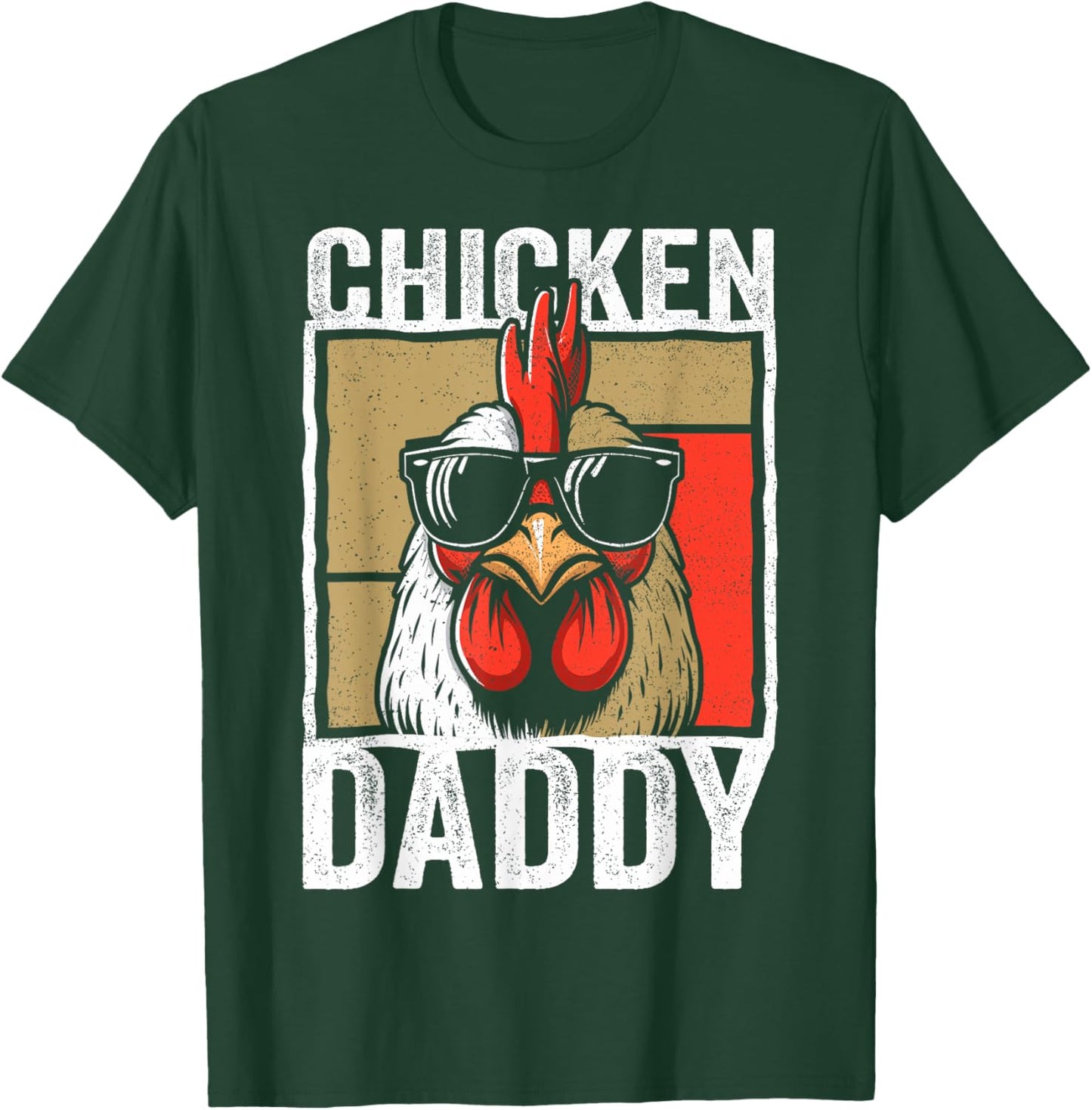 Chicken Daddy Rooster Farmer Funny Fathers Day T-Shirt - T-Shirt | Forest