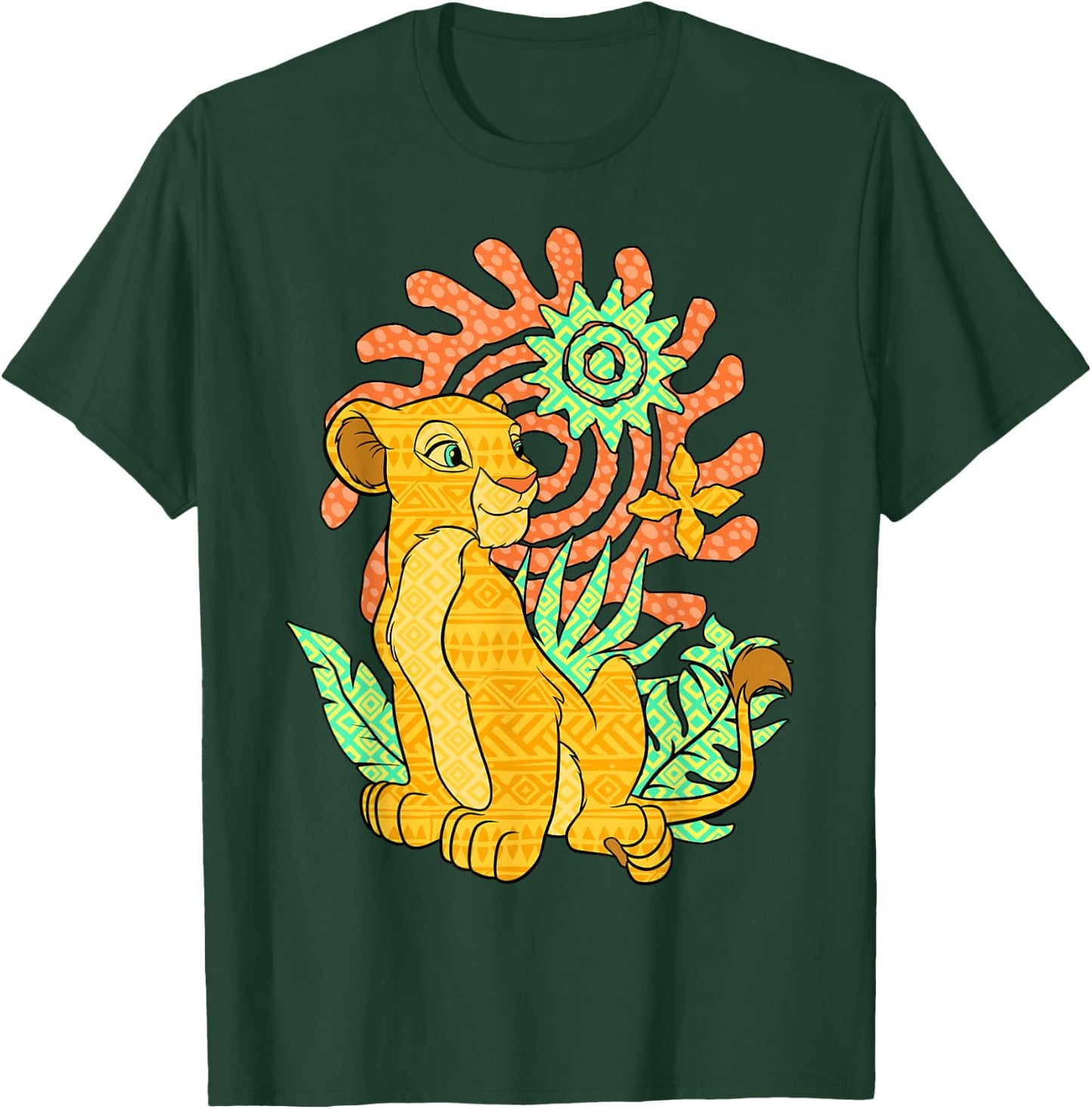 Disney The Lion King Nala Geometric Pattern Portrait T-Shirt - T-Shirt | Forest