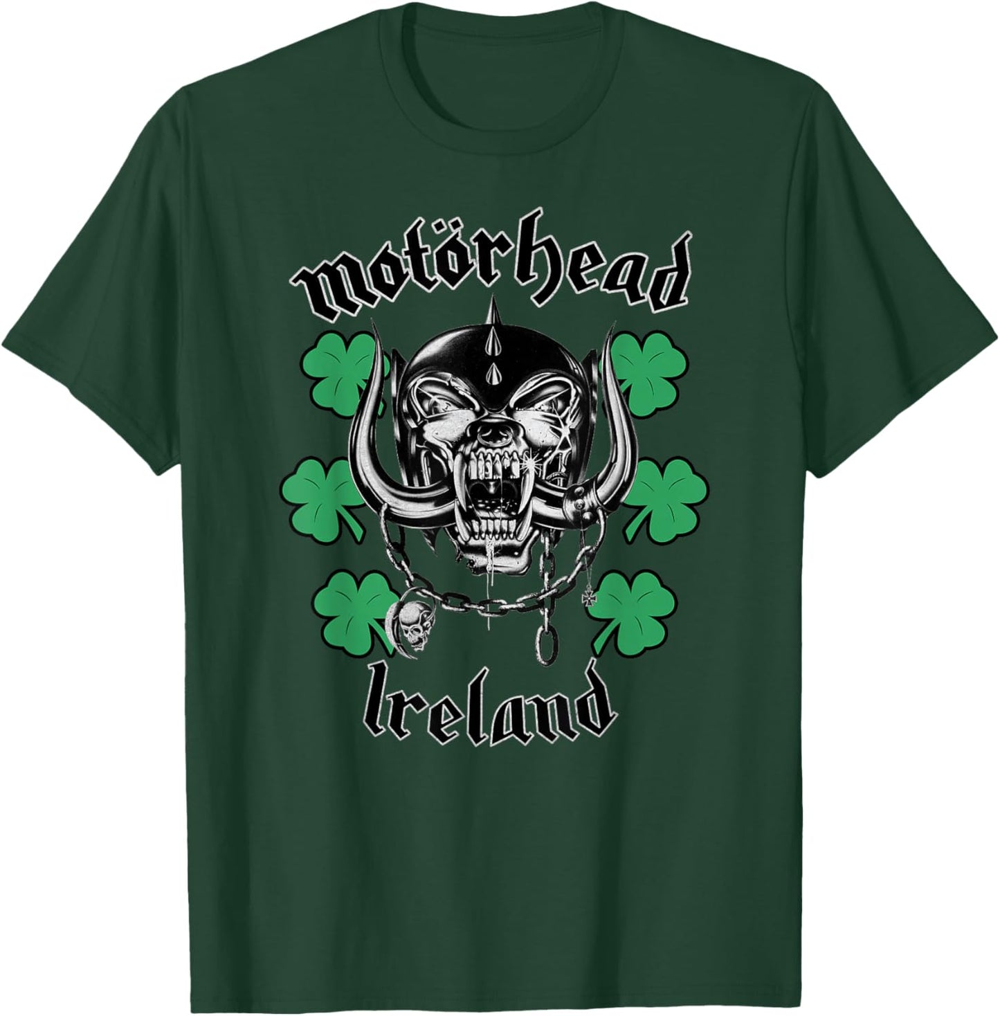 Motörhead Multi Shamrock Warpig Black T-Shirt - T-Shirt | Forest