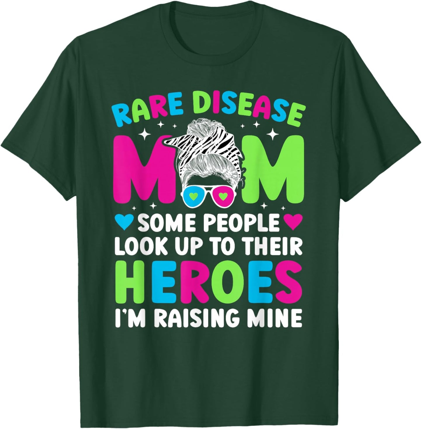 Proud Rare Disease Warrior Mother Rare Disease Awareness T-Shirt - T-Shirt | Forest