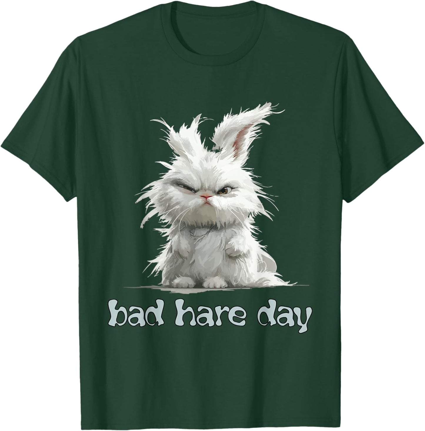 Bad Rabbit Day, Funny Word Game, Rabbit Fun T-Shirt - T-Shirt | Forest