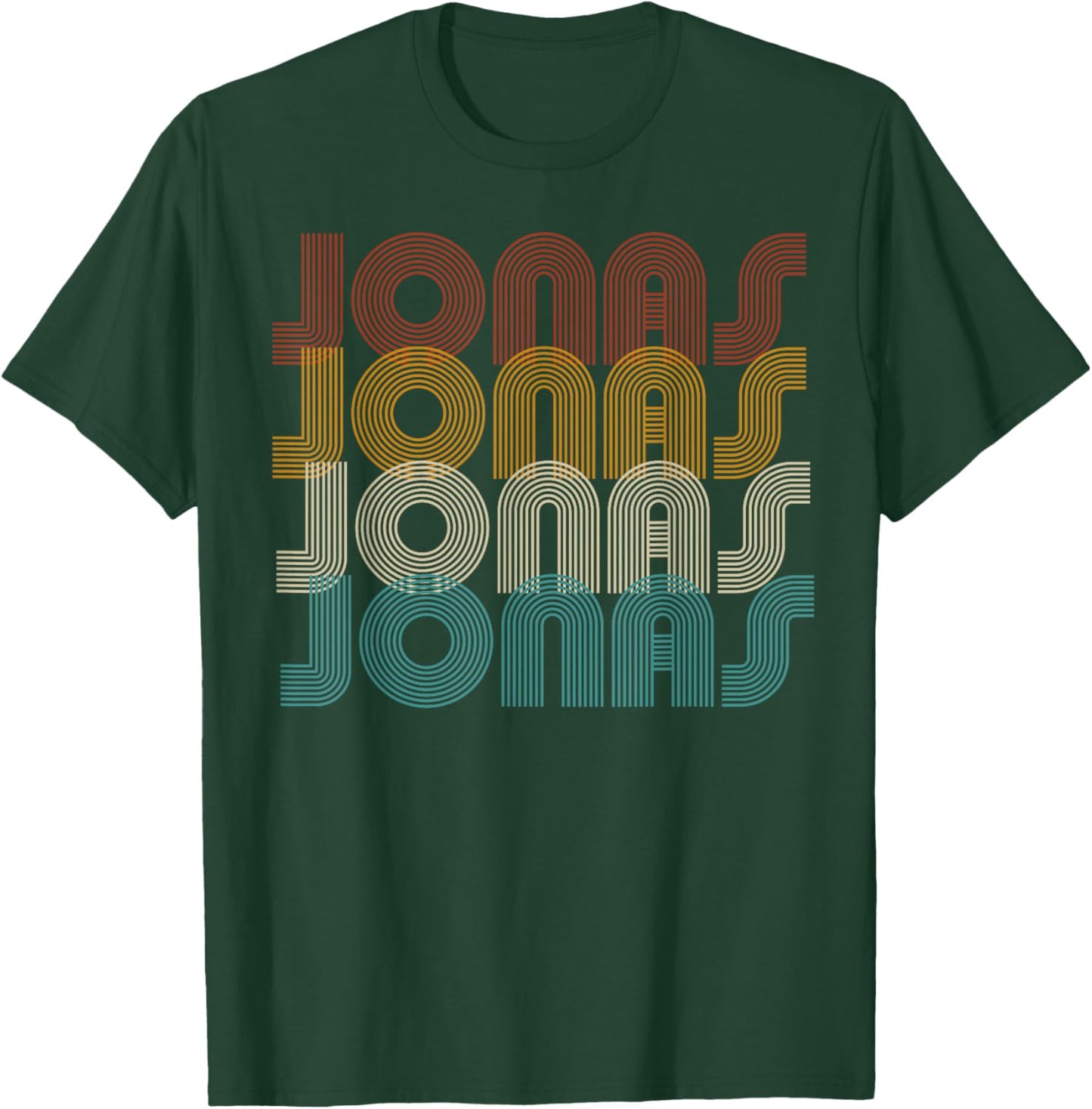 Personalized Name Jonas I Love Jonas vintage Pride retro T-Shirt - T-Shirt | Forest