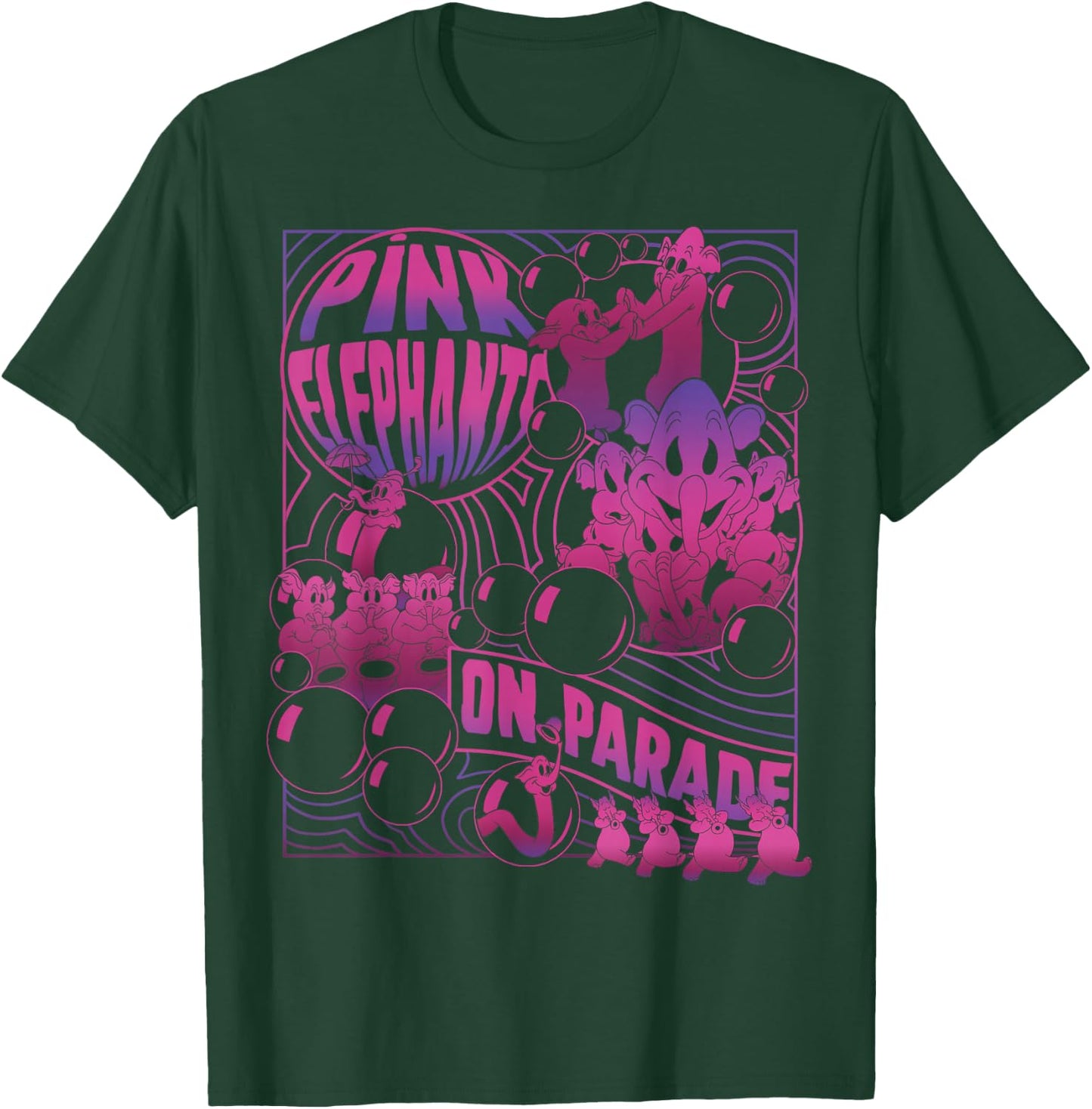 Disney Dumbo Pink Elephants On Parade Small T-Shirt - T-Shirt | Forest
