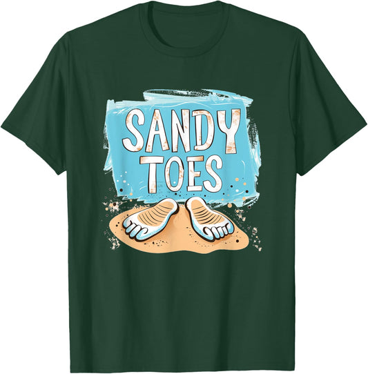 Pretty sandy Toes in Summer for Vacation Lovers T-Shirt - T-Shirt | Forest